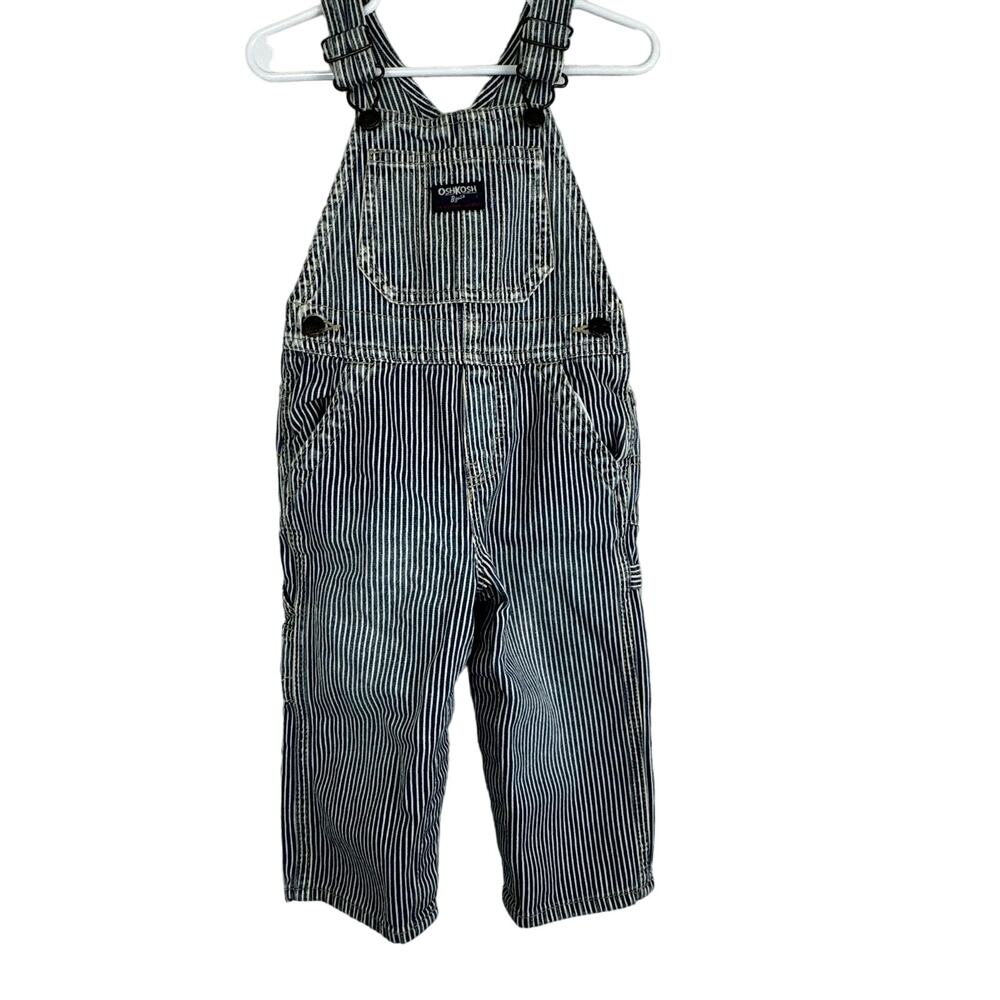 OshKosh B'Gosh Vestbak Overalls Railroad Train Conductor Overalls Size 18M